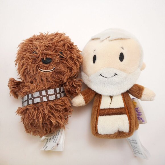 Star Wars Hallmark Itty Bittys Lot of 7 Luke C3P0 Yoda Obi Wan Chewbacca Toys - Picture 2 of 10